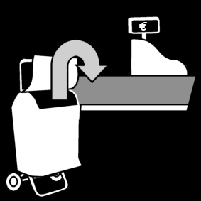 groceries: place on the conveyor belt